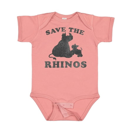 

Inktastic Save the Rhinos with Cute Rhinos Gift Baby Boy or Baby Girl Bodysuit