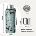 thumbnail image 7 of 20 Oz Dogs with Wine and Glasses Coffee Tumbler Double Wall Insulated Stainless Steel Water Bottle | Metal Reusable Thermoses Flask with Cup Cap | Leak & Sweat Proof with Anti-Dust Lid, 7 of 7