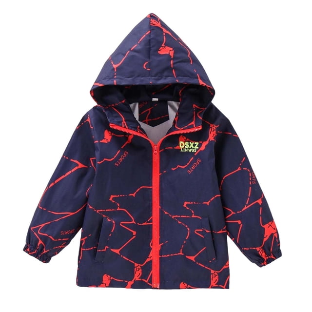 Manteau Veste Coupe-Vent Décontracté pour Garçons de 4 à 15 Ans Printemps Automne Usage Quotidien Style Utilitaire