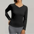 thumbnail image 5 of Tops for Women Long Sleeved Loose Sports Fitness Yoga Suit Top,Womens Tops Plus Size Black XL, 5 of 6