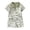 Green, variant on Striped Casual Boys Outfit Short Sleeve Shirt Pants Toddler With Collar Clothes