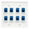 thumbnail image 6 of Ethernet Wall Plate 8 Port - Double Cat6 RJ45 Network Cable Faceplate Female to Female - Blue, 6 of 7