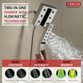 thumbnail image 6 of 4-Spray H2Okinetic® In2ition® Two-in-One Shower in Chrome 58473, 6 of 16