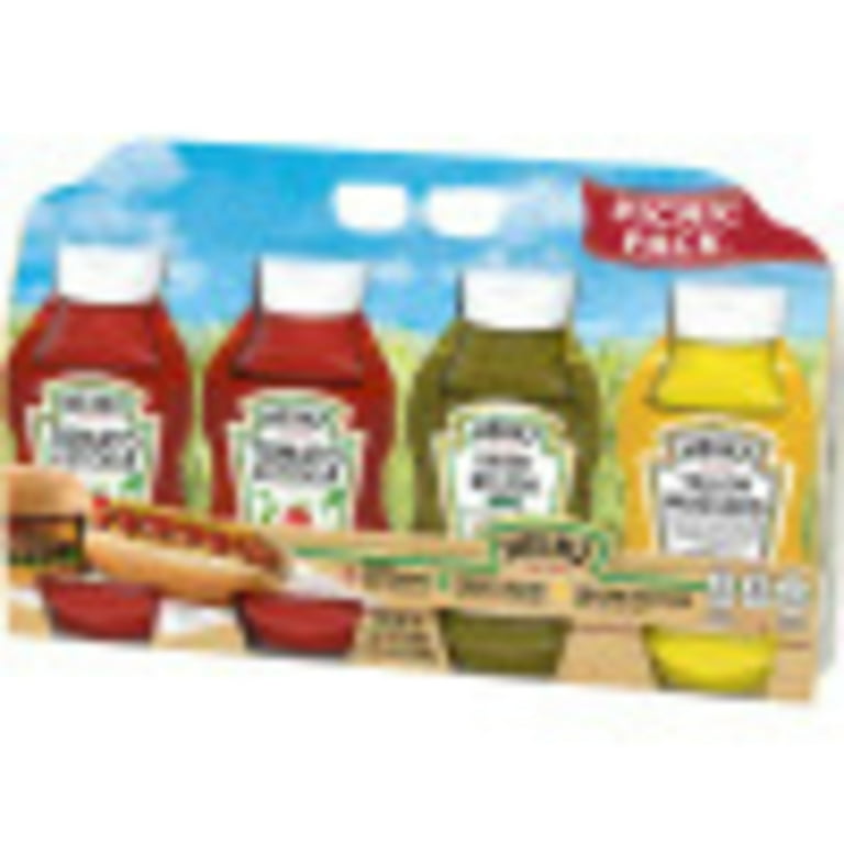 Heinz Tomato Ketchup, Sweet Relish, Yellow Mustard Picnic Variety