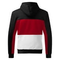 thumbnail image 3 of Mens Pullover Hoodie Sweatshirt Drawstring Hooded Color Block Hoodie Mens With Pocket Sweatshirt No Hood Zip up Mens Hoodies, 3 of 3