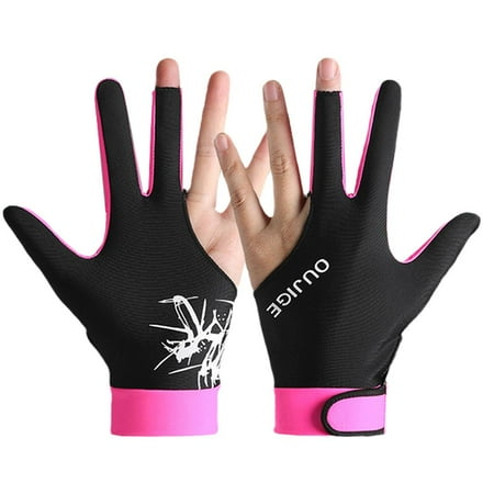 

Billiard Gloves Three Finger Open Finger Billiards Gloves Comfortable Non Sli <_ B7X3