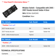 thumbnail image 2 of Window Switch - Compatible with 2005 - 2007 Honda Accord Sedan 4-Door 2006, 2 of 2