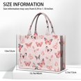 thumbnail image 3 of Large Capacity Tote Bag,Pink Butterfly Pattern Handbag Fashion Luxury Tote Bag,15.7"x13"x 5.1" Inches,Laptop Compatible, 3 of 6