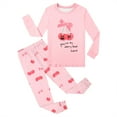 thumbnail image 1 of Ensemble de Pyjama pour Petite Fille, Chandail à Enfiler à Col Rond avec Dessin Animé, Doux, Printemps Automne, Pyjama pour Petite Fille, Taille 5-6 Ans, 1 of 3