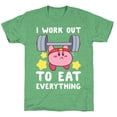 thumbnail image 6 of I Work Out to Eat Everything Kirby Unisex Triblend Tee Tee Shirt Sweatshirt Hoodie, 6 of 7