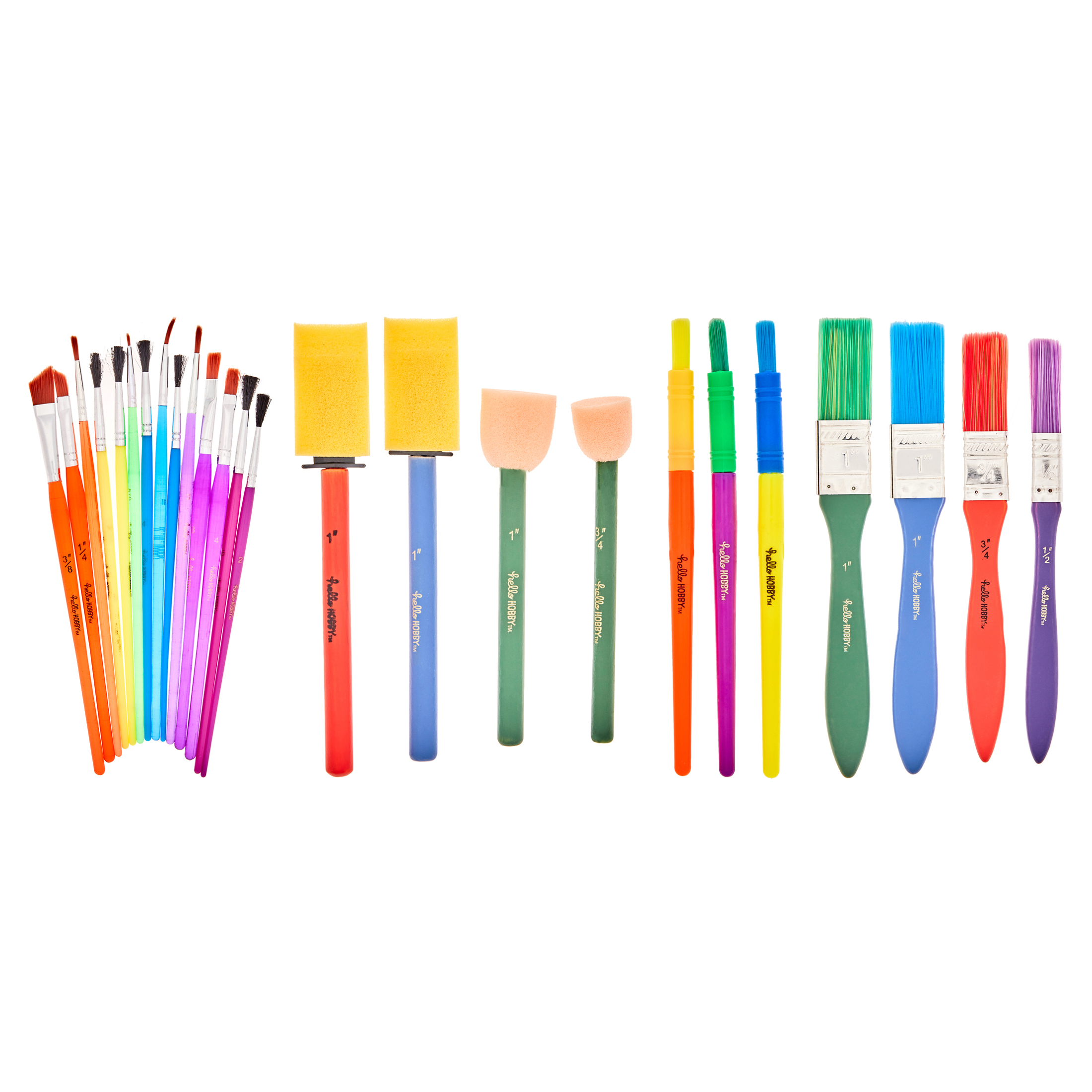 Hello Hobby 25-Count Assorted Paint Brush Set photo 5