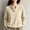 A314 Beige, variant on Trikvn Women's Henley Shirts Long Sleeve Button Up Pullover Sweatshirts Mock Neck Casual Fall Tops with Pockets Slouchy Cozy Vintage Winter Fashion Clothes