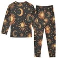 thumbnail image 2 of FORMRS Long Sleeve Top and Pants Pajama Set for Niños 2-Piece Sleepwear, Sizes 18M-8Y, Sun Moon and Stars Pattern, 2 of 6