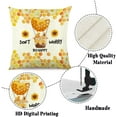 thumbnail image 4 of Happy Bee Sunflower Pillow Covers 18x 18 Farmhouse Decorations Buffalo Plaid Bee Happy Bee Kind Throw Pillow Cases Spring Summer Gnome Truck Honey Cushion Covers Cotton Linen, 4 of 5