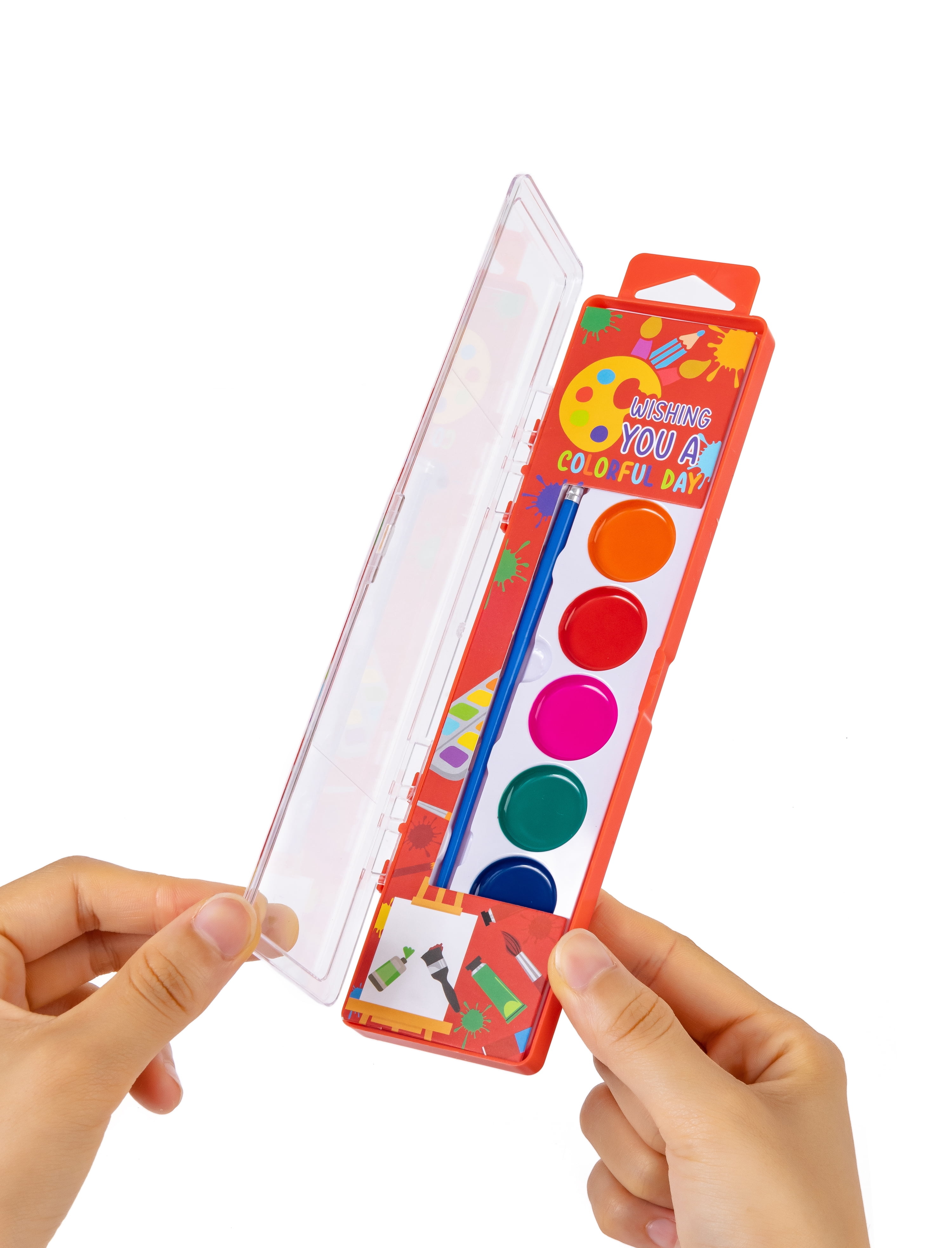 Way To Celebrate 8-Color Watercolor Paint Set Party Favors for Kids, 4 Count with Paintbrush