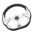 thumbnail image 4 of Volante de carrito de golf Bling Bling 12.5 pulgadas universal 6 orificios E‑Z‑GO TXT Golf RXV Plata, 4 of 12