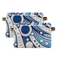 thumbnail image 2 of Blue White Partern Storage Bins Baskets With Handles Storage Box Clothes Organizer Organization Toys, 2 of 7