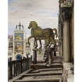 thumbnail image 2 of Charles Caryl Coleman 12x14 Gold Ornate Wood Frame and Double Matted Museum Art Print Titled - The Bronze Horses of San Marco, Venice (1876), 2 of 4