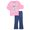 Ms. Rachel, variant on Toddler Girls Long Sleeve Graphic Print Sweatshirt and Matching Flare Leggings Set, 2-Piece, Sizes 12M-5T