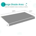 thumbnail image 2 of U-MAX 14x10FT Retractable Awning Replacement, Outdoor Sunshade Canopy Cover (No Frame), UV-Resistant & Easy Clean, 280g/m² Polyester, Gray, 2 of 7