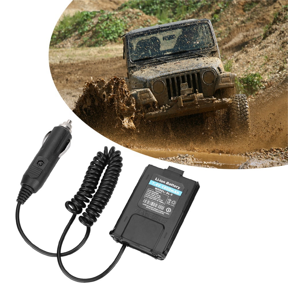 Ccdes Car Charger Eliminator, Car Charger Battery Eliminator,12V Car Charger Adaptor for Baofeng UV-5R Radio Walkie-talkie Car Battery Eliminator