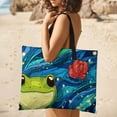 thumbnail image 5 of Cute Witch Frog Waterproof Picnic Blanket with Foldable Zipper, Suitable for Outdoor Use, Suitable for Travel, Camping, Beaches, Parks, Grasslands, Picnic Blanket Accessories, 5 of 8