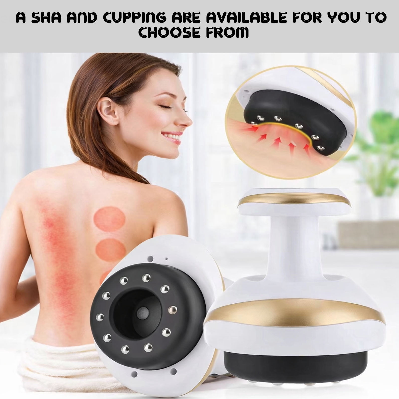 Silkiee Skinsculpt Suction, Silkiee Skinsculpt Red Light Therapy, 3-in-1 Red Light Suction and Warm Compress, Multiple Intensity Settings, Portable Wireless Design, Suitable for Indoor Use