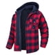 thumbnail image 1 of Chaqueta tipo camisa para hombre, con capucha extraíble, a cuadros, acolchada y forrada, abrigos de invierno, sudadera gruesa, ropa de abrigo, camisas para hombre, 1 of 5
