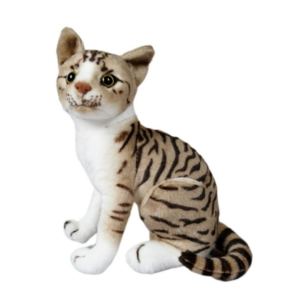 Peluche de gato de cola larga, diseño de dibujos animados, para habitación infantil. gris 20 cm
