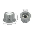 thumbnail image 2 of Uxcell 20Pcs Potentiometer Knob Fit 1/4" Shaft Pots, Set Screw Brass Insert, Dark Gray Volume Controller Rotary Knobs, 2 of 6