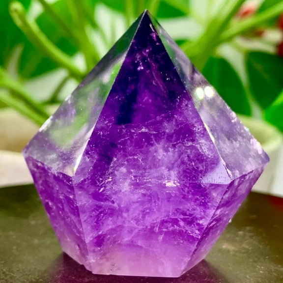 High Quality Natural Purple Crystal Tower Energy Healing Wand
