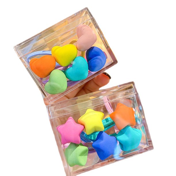 animados esmerilados para niños, cabeza de lazo para bebé, banda de goma pequeña roja, cuerda para el pelo, color caramelo, accesorios para el cabello de princesa, estilo oso