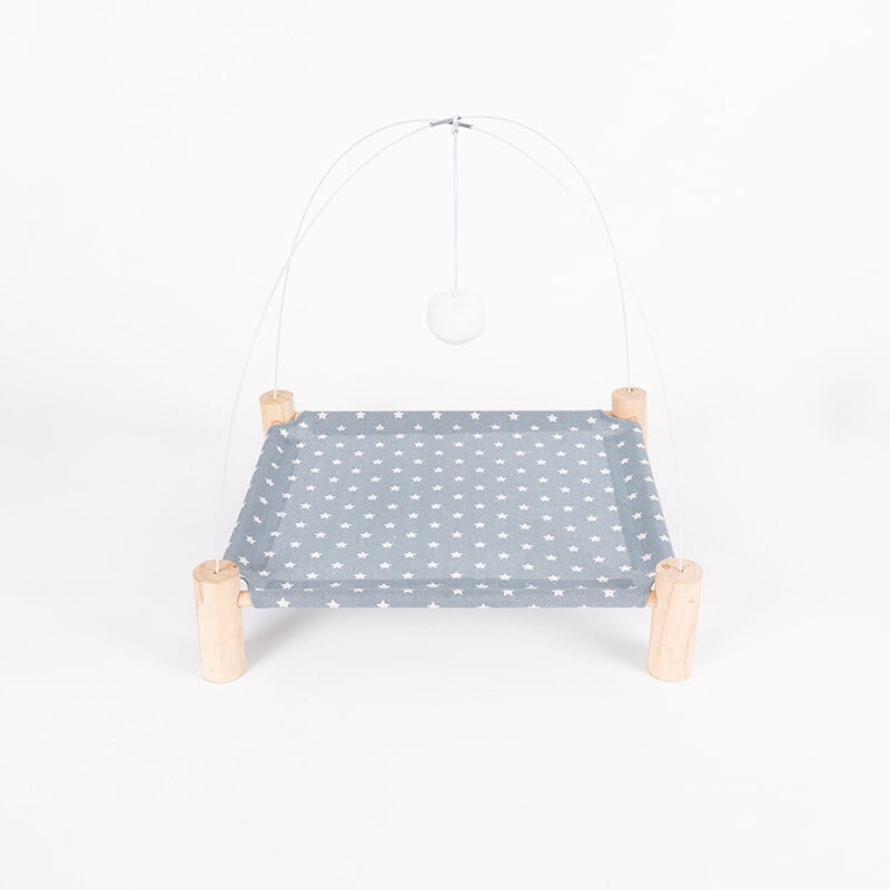 TOPCHANCES Wooden Frame Elevated Dog Cat Pet Bed with Removable Canopy Tent, Portable Dog Cat Tent for Outdoor & Indoor Use