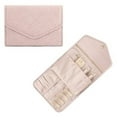 thumbnail image 6 of Imitation Leather Jewelry Storage Roll Travel Folding Portable Jewelry Bag Earrings Bracelets Jewelry Storage Bag, 6 of 7