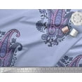thumbnail image 2 of Soimoi Polyester Crepe Fabric Floral & Paisley Block Print Fabric by The Yard 42 Inch Wide, 2 of 3