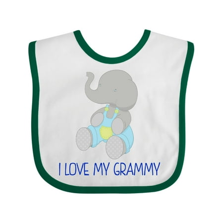 

Inktastic I Love My Grammy Elephant Gift Baby Boy or Baby Girl Bib