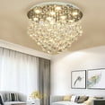 thumbnail image 6 of Luxury Raindrop Ceiling Lamp Chandelier Lighting K9 Crystal Pendant Light Round for Living Rooms, Bedrooms, 6 of 16