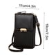 thumbnail image 3 of Mini bolso bandolera de piel para mujer | Bolso de hombro de PU con ranuras para tarjetas | Ventana táctil | 19 x 10 cm | Monedero de moda para viajes y uso diario, 3 of 4