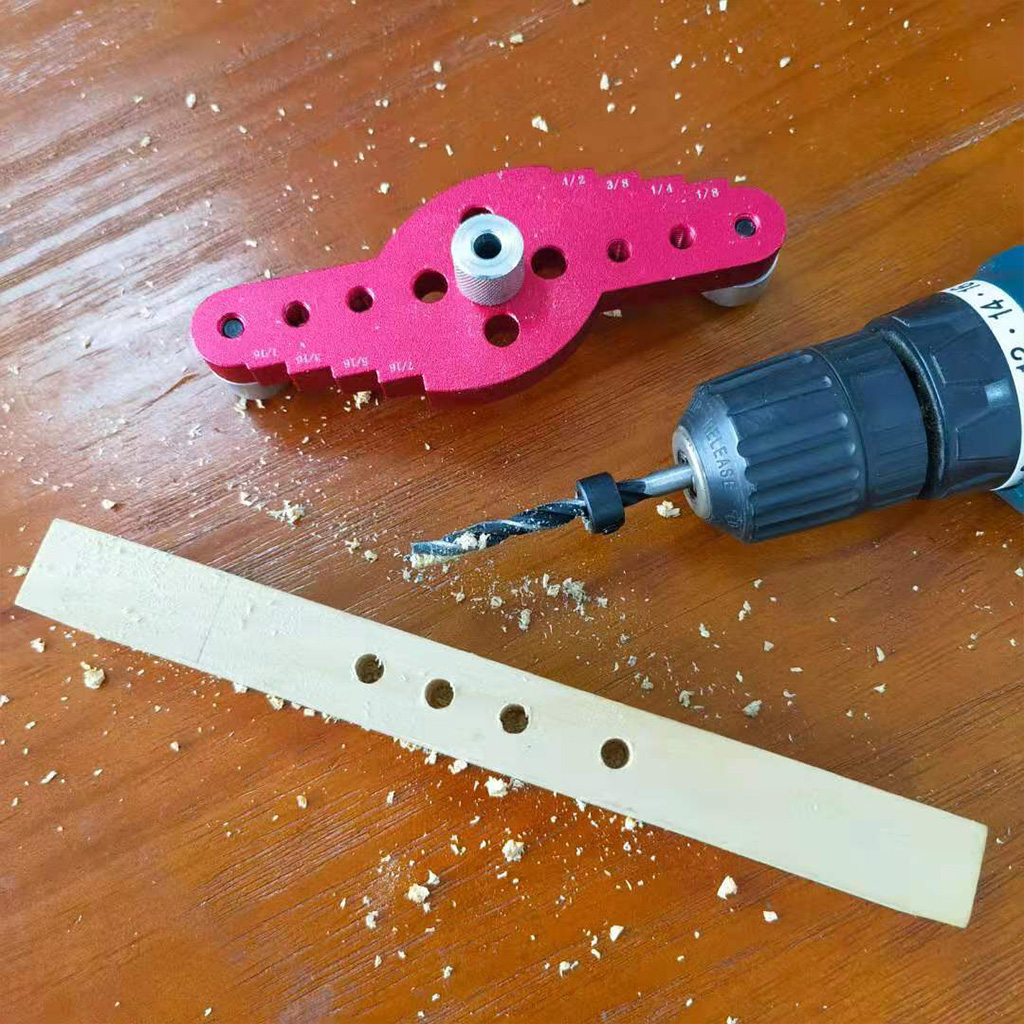 2-in-1 Center Punch Locator Dowel Jig Pocket Hole Center Scriber Line Aluminum Alloy 6-10mm Guide Woodworking Tools