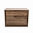thumbnail image 4 of Benjara Cid Jess 25" NightStand-2 Drawers-Walnut Veneer-Wood Grain Details, 4 of 5