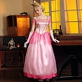 thumbnail image 1 of LOVZFMLL Femme Mode Halloween Couleur Unie Manches Courtes Princesse Cosplay Costumes Robe Rose G, 1 of 5