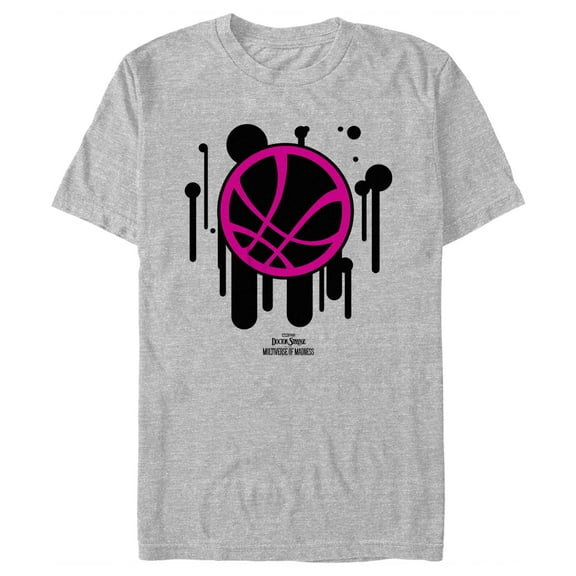 Men's Marvel Doctor Strange in the Multiverse of Madness Drip Logo Graphic Tee Athletic Heather 3X Large