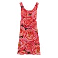 thumbnail image 4 of Ruyang Hawaiian Dresses for Teen Girls Bowknot Strap Flower Print Sleeveless Vest Dresses Summer Casual Beach Vacation Sundress, 4 of 4