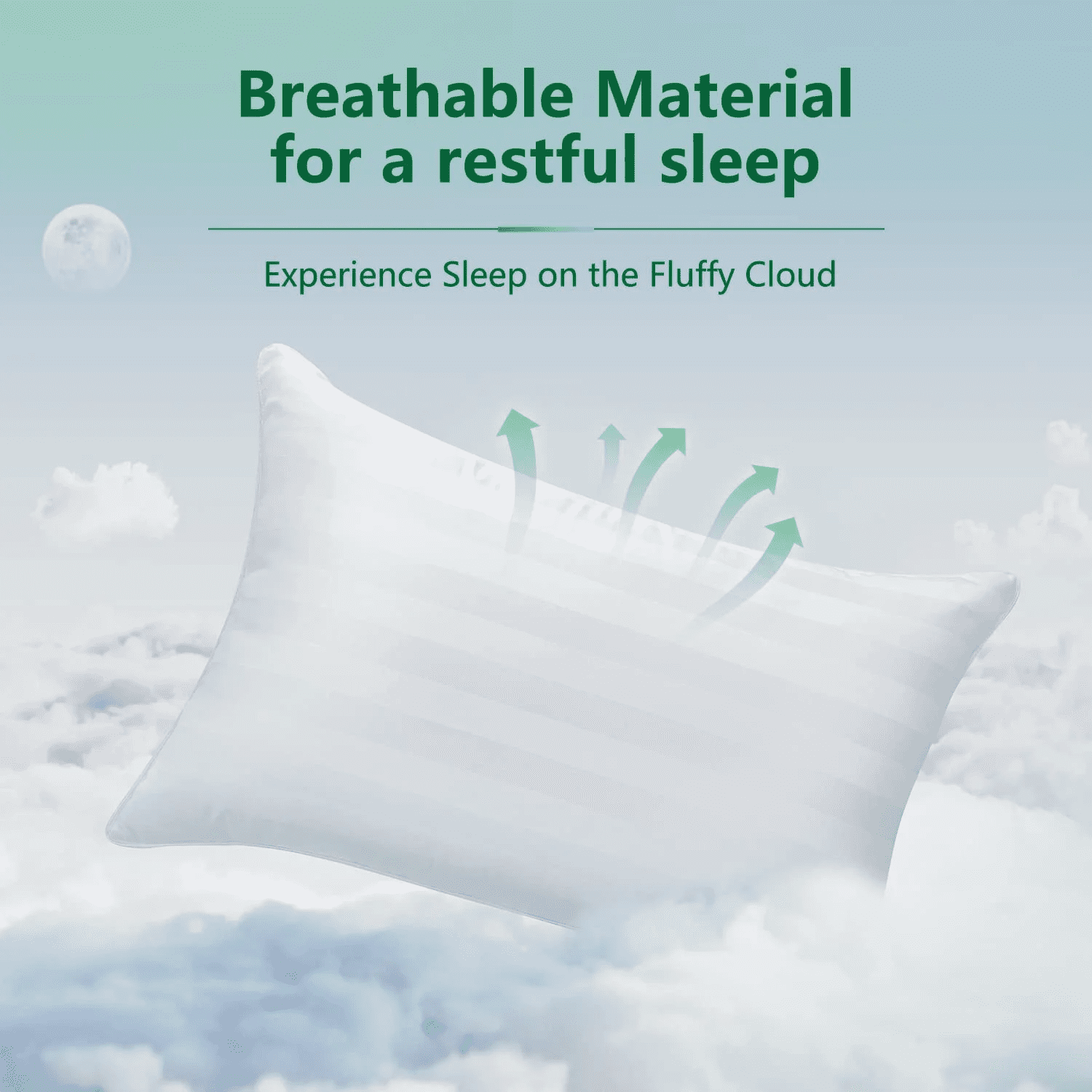 Bed Pillows Queen Size Set of 2 Down Alternative Microfiber Cooling Pillows for bed