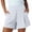 21# White, variant on Womens Dress Shorts Pull on High Waisted Trouser Summer Business Womens Dressy Casual Pleated Wide Leg Ladies Shorts White S