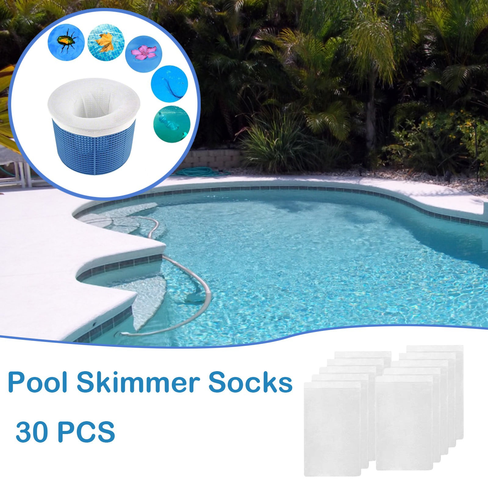 10pcs Pool Skimmer Large Premium Filter Saver Socks Ultrafine Mesh Material NEW 