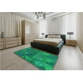 thumbnail image 5 of Ahgly Company Machine Washable Indoor Square Transitional Spring Green Area Rugs, 6' Square, 5 of 7