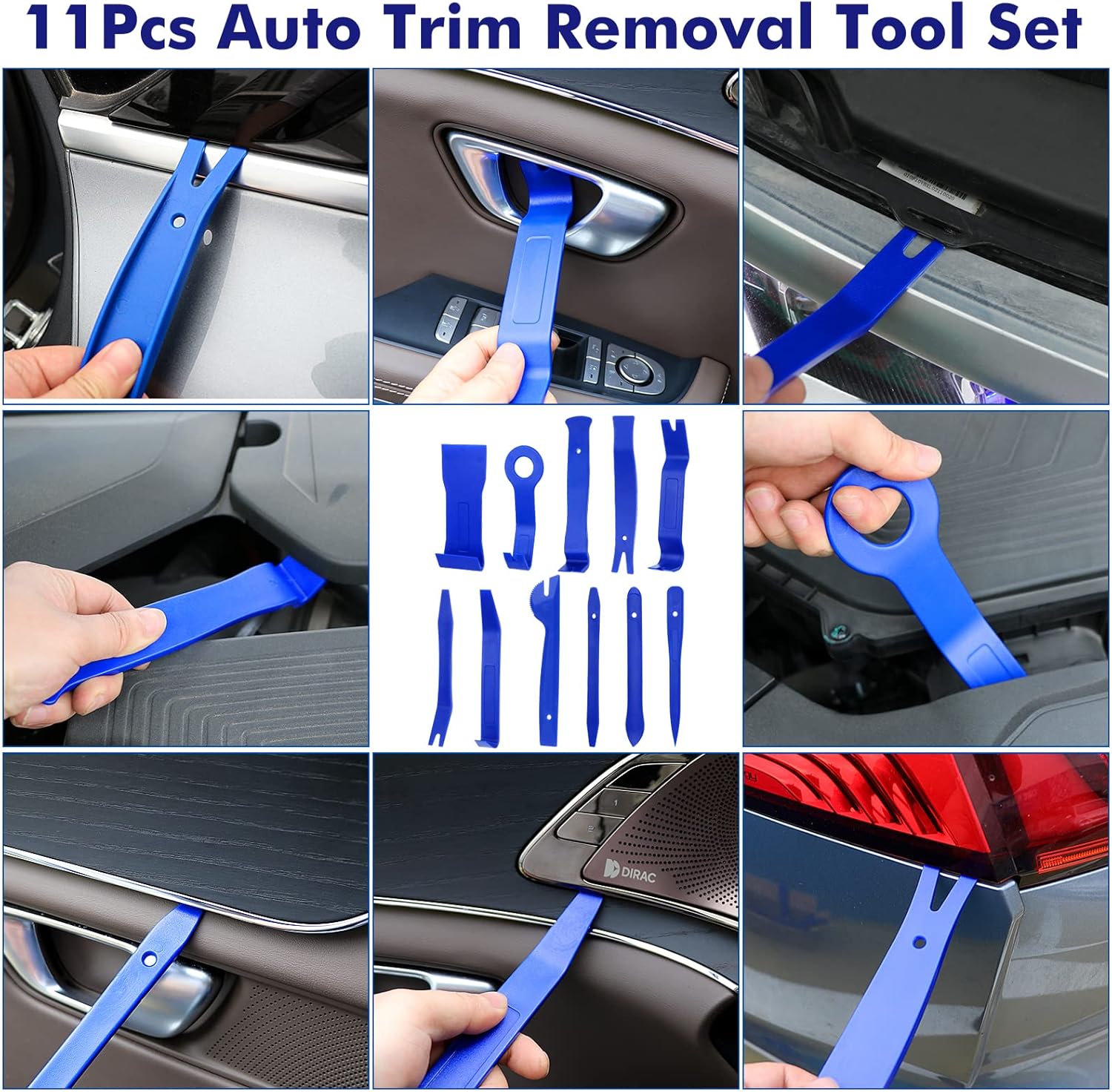 352pcs Trim Removal Tool, Pry Tool, Door Panel Removal Tool Kit, Clip Tool, Fasteners Removal Tool with Car Retainer Body Clips Set, Blue