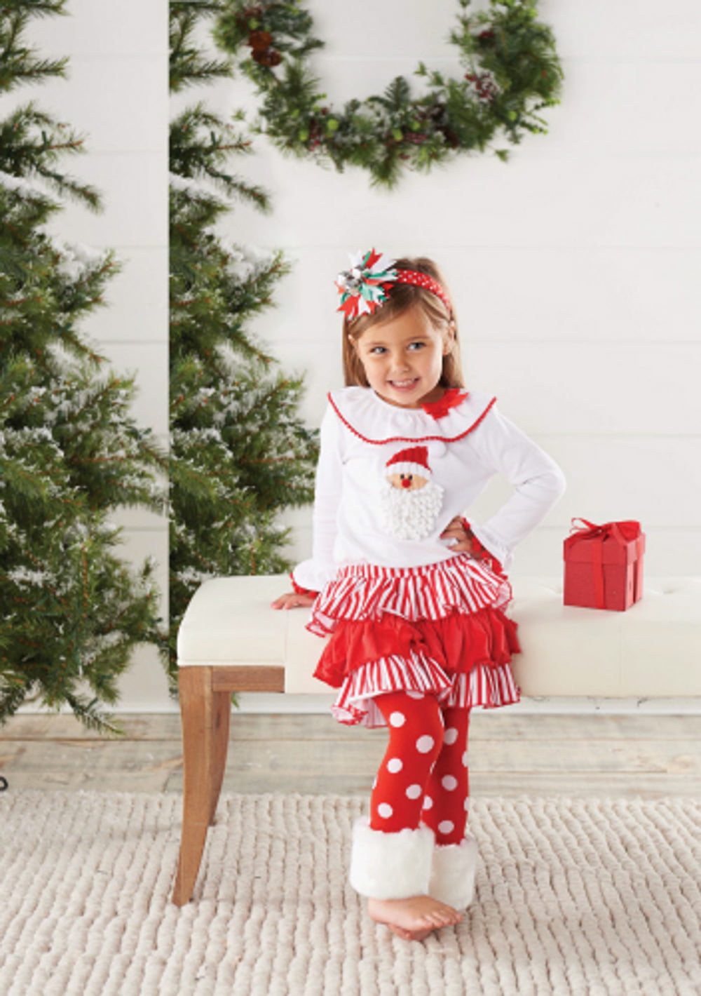 Baby or Toddler Girls Christmas Outfit 