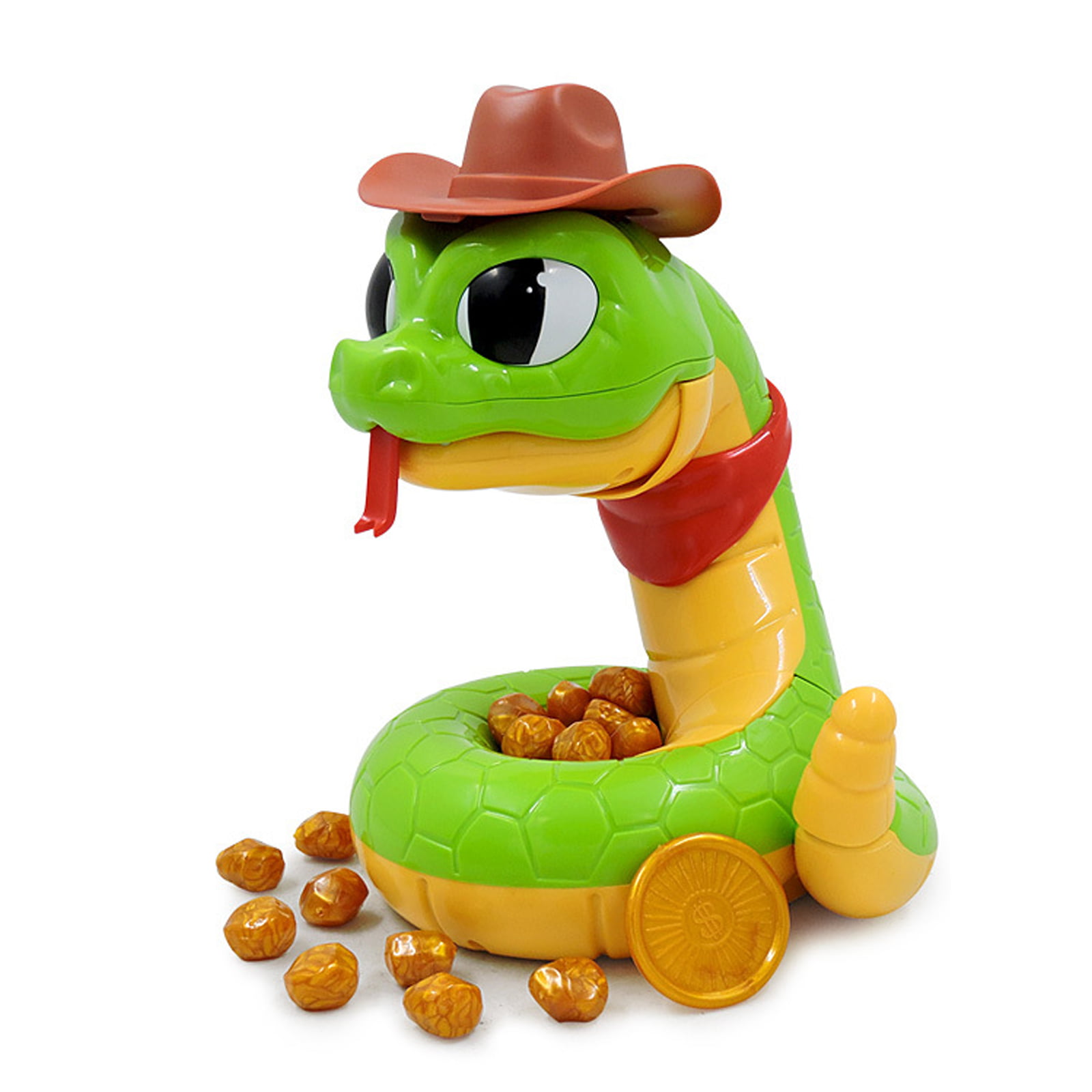 Simulation Toys Cartoon Snake With Cowboy Hats Party Game Decompression  Electric Rattlesnake 